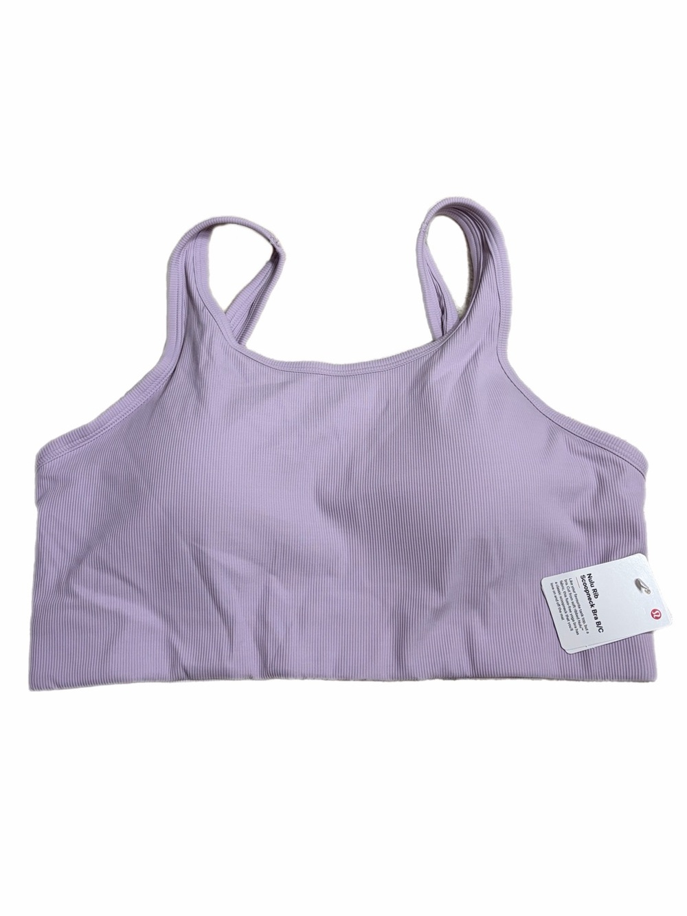 NWT Lululemon Nulu Ribbed Scoop-Neck Bra *Light Support (Lilac Play) Size L